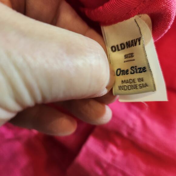 OLD NAVY Rare Vtg Pink Orange Peace Love Design Drawstring Beach Tote Bag Summer - Picture 3 of 11